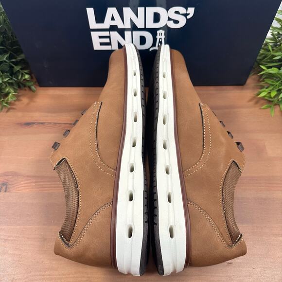 Lands\' End Men\'s Sport Dark Tan Oxford Shoes Size 9.5 main image 5